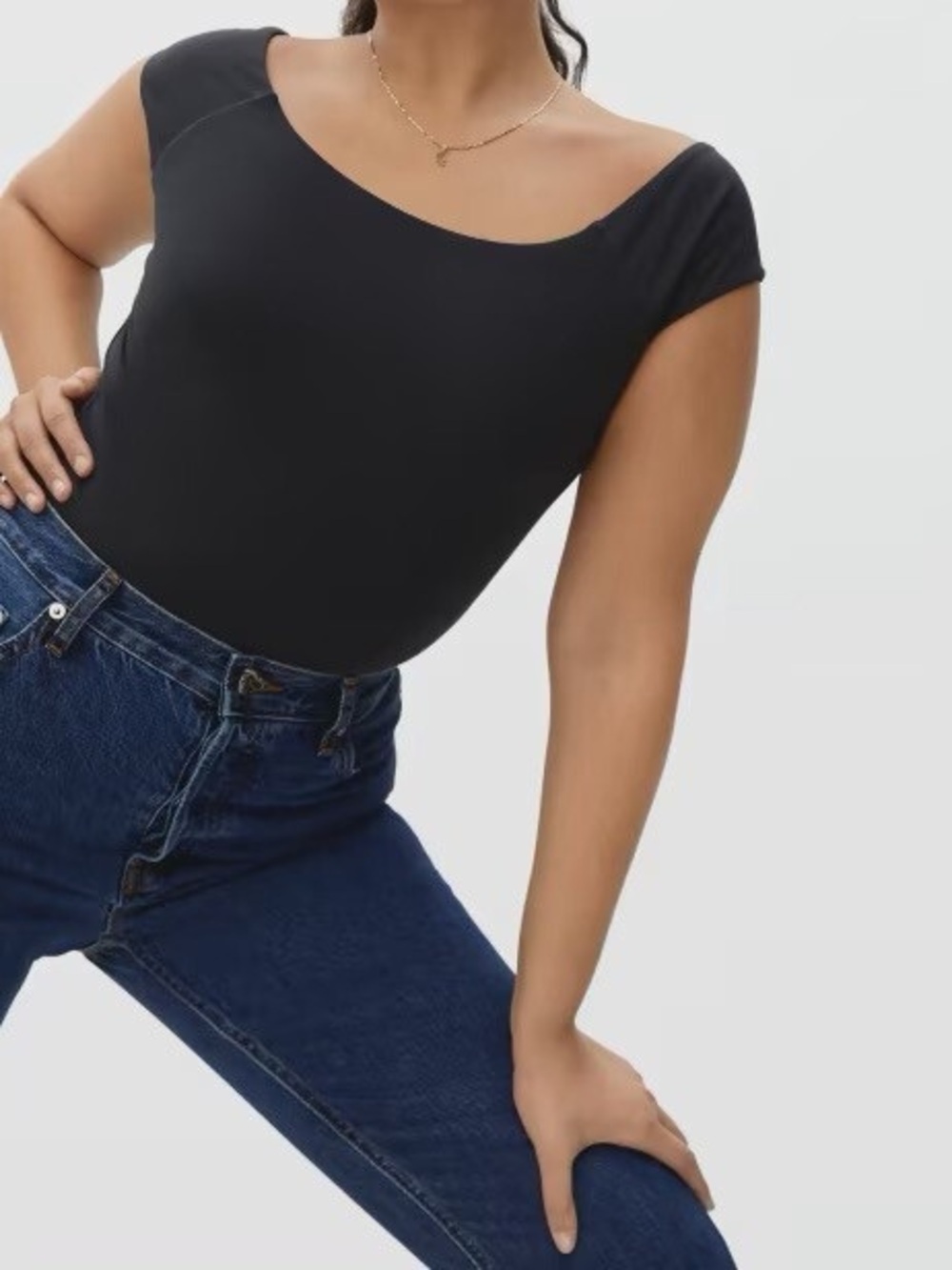 Everlane Black Off-Shoulder Bodysuit
